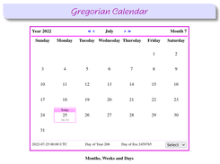 The Gregorian Calendar