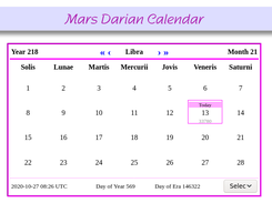 The best Mars Calendar