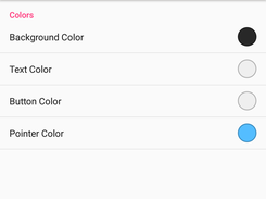 Change colours in the settings