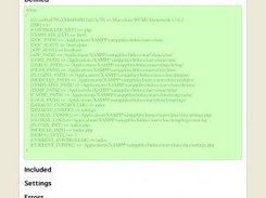 Marvelous WCMS Framework debug screen
