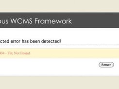 Marvelous WCMS Framework default 404 page
