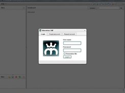 Admin panel login screen