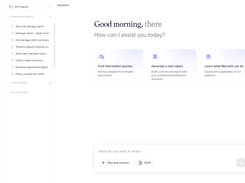 AI Assistant: ask questions, draft claims reports - The built-in assistant for your claims data. Ask a question in plain language, pick a project, and get drafted reports and summaries your team can review and send. Part of the platform, working from the same audited claim data as every workflow.