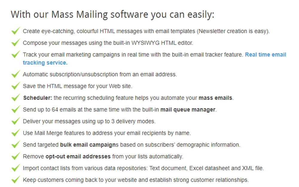 Mass Mailing News Screenshot 1