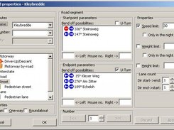 Road properties editing dialog