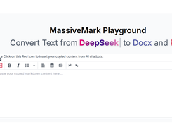 Massivemark Convert AI content from Deepseek to Docx and PDF with All Formatting Preserved