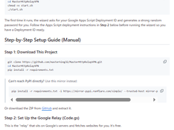 MasterHttpRelayVPN Screenshot 1