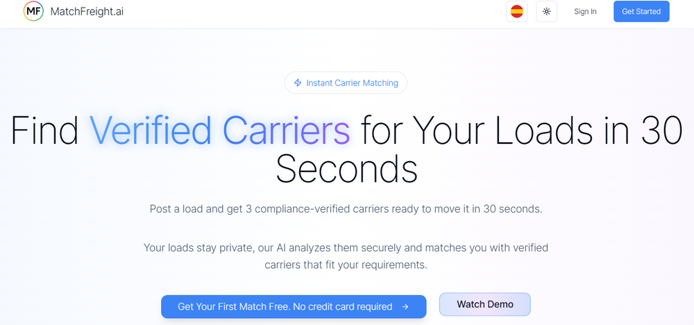 MatchFreight.ai Screenshot 1
