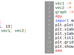 MatDeck C++ Style Code (Left) compared to normal Python code (Right) for a simple graph.