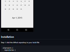 Material Calendar View Screenshot 1
