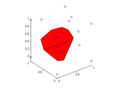 3D display of a typical cell of a Voronoi tesselation