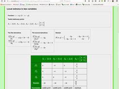 Minima and maxima in two variables (sample output)