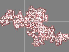 a sample cluster on which a random walk can be performed.