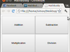 MathBuddy prompt screen in Chromium browser