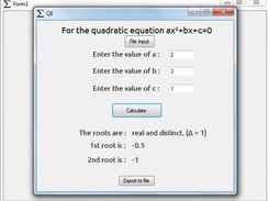 Quadratic Equation Solver