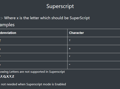 Convert numbers and letters to superscript