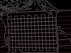 Line detection with Hough-Transformation