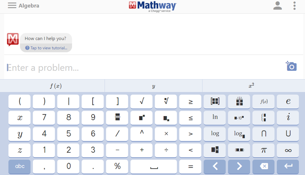 Mathway Screenshot 1