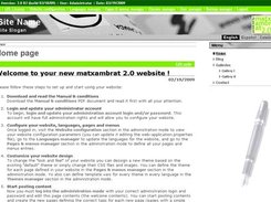 Screenshot of matxambrat 2.0 CMS in administration mode