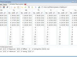 Thermostat schedule and settings