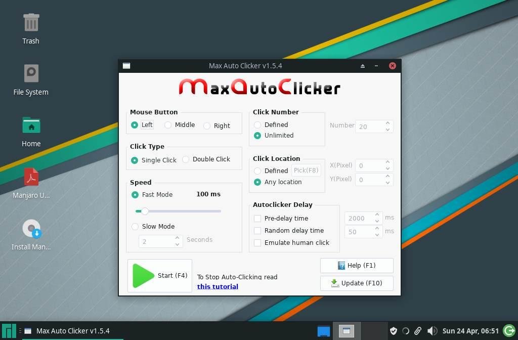 Come installare l’utilità Max Auto Clicker su Linux tramite Snap e non solo