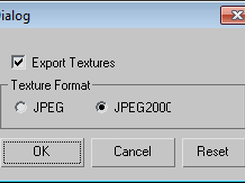 3ds Max MPEG-4 Exporter texture texture export window