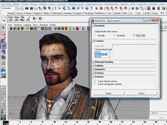 Maya2OSG exporting options window