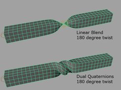 Difference between linear blends and dual quaternions