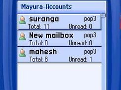 Mayura Displays the email accounts