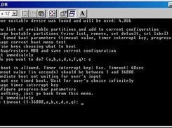 CLI mbldr under Windows 98: configuring timed boot