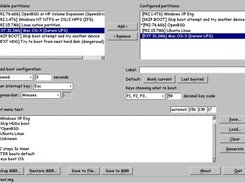 GUI mbldr under Linux with X11: main configuration