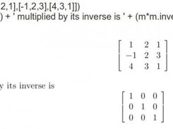 A matrix multiplied by its inverse