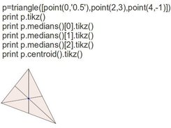 Triangle with a centroid
