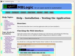 MBLogic - Example of an on-line help page