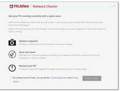 McAfee Malware Cleaner Screenshot 1