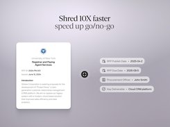 Shred solicitations and extract key data like deadlines, deliverables, and procurement contacts in seconds.