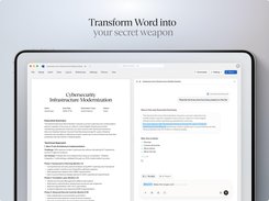 Work natively in Microsoft Word to outline, draft, and reference proposal content using McCarren’s AI add-in.