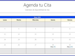 Muestra la Agenda de la disponibilidad de citas