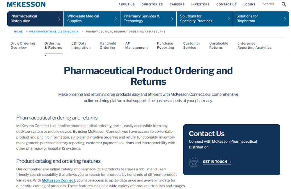 McKesson Connect Screenshot 1