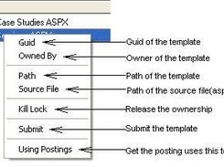 Template with Context Menu