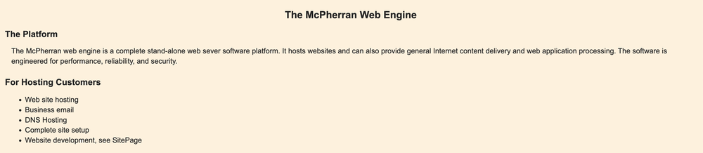 McPherran Web Engine Screenshot 1