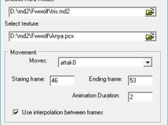 Open MD2 Model dialog