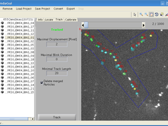 mda GUI during 2D tracking