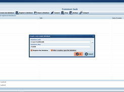 Create empty database