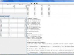 Planning experiment for 3 factors (15 experiments)