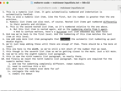 mdterm list output on Mac