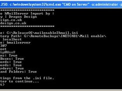 Command prompt at start of program running