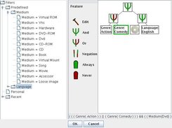 Gaphical interface for defining filter