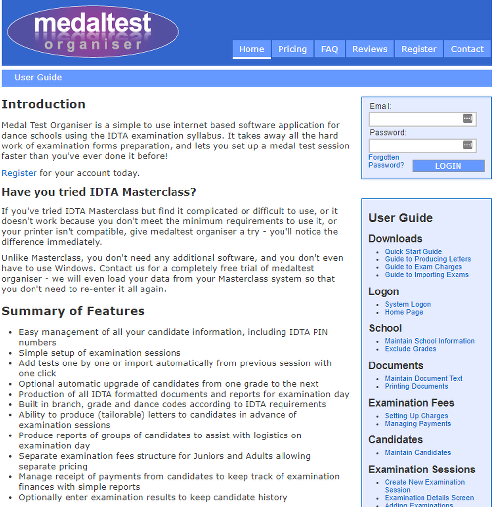 MedalTest Organiser Screenshot 1