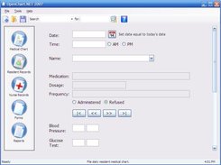 Medical chart tab clicked